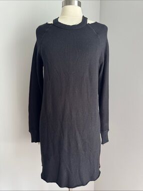 n:PHILANTHROPY NWT Cut Out Crewneck Sweatershirt Dress - Black, Size M
